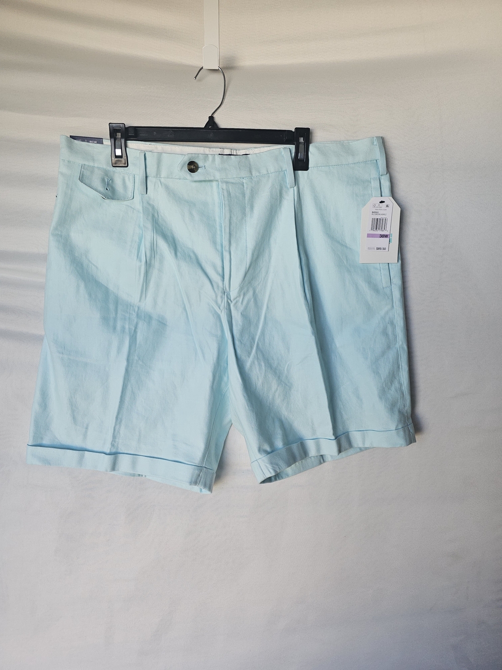 Nautica Men’s Pleated Classic Fit Shorts Mint Green NWT Size 38